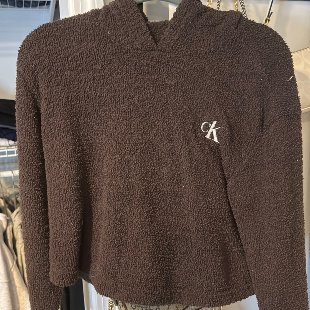 calvin klein sherpa hoodie